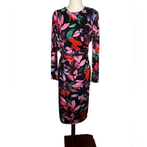 NWOT Alexia Admor Nicolette Neon Floral Print Midi Dress – Sz XS - Picture 5 of 8